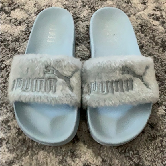 puma fur slides uk